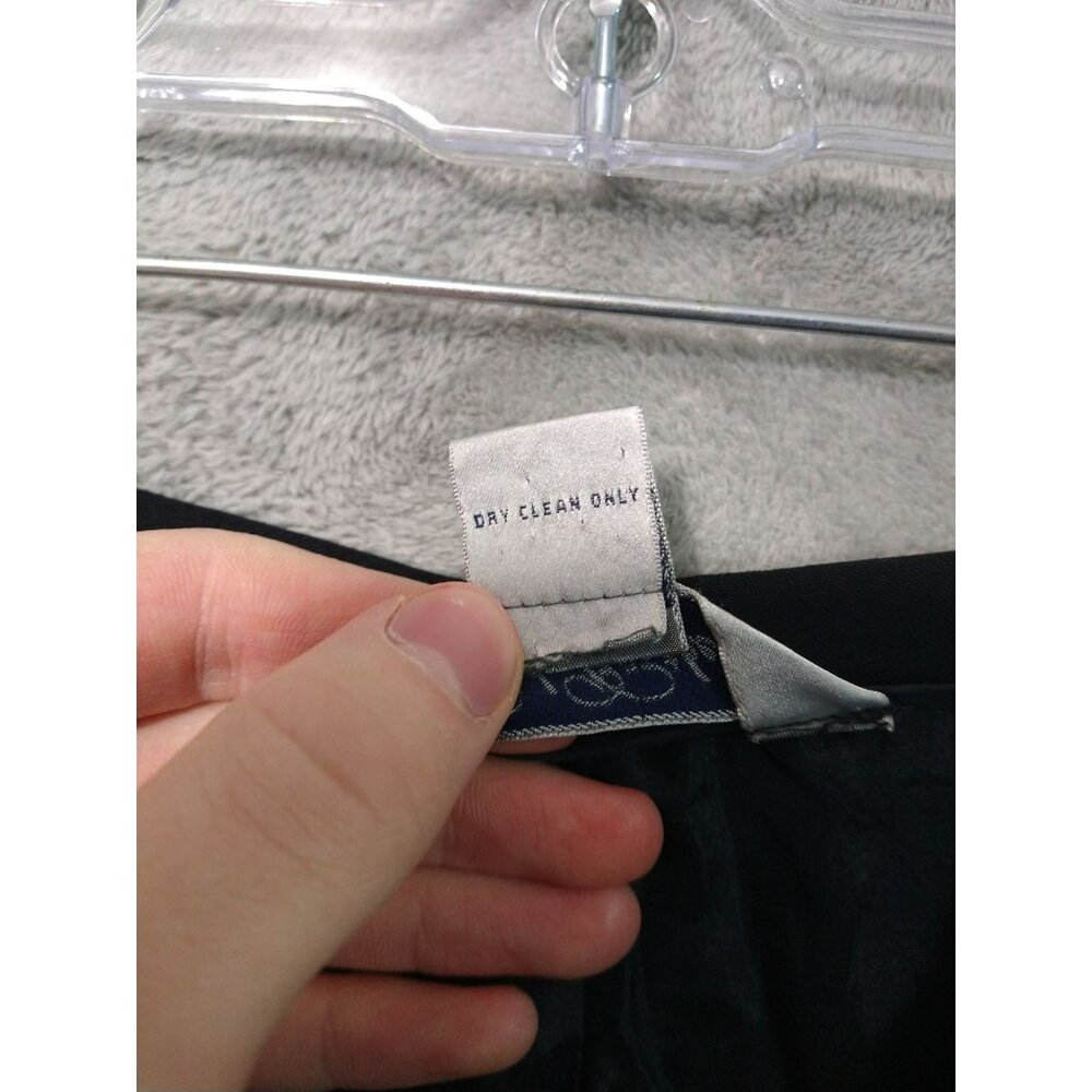 Brooks Brothers Dress Pants Womens 14 Petite Black Wool Flat Front High Rise - Picture 8 of 9